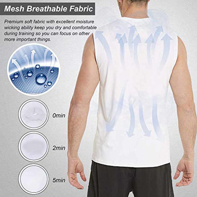100% Polyester man gym tank top training breathable blank men's t-shirt sleeveless quick dry running singlets vest