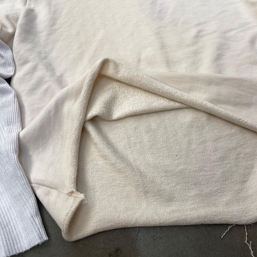 DTG Printing Long Sleeve Shirt Custom French Terry Cotton Oversized Men's Waffle Sleeve T-shirt