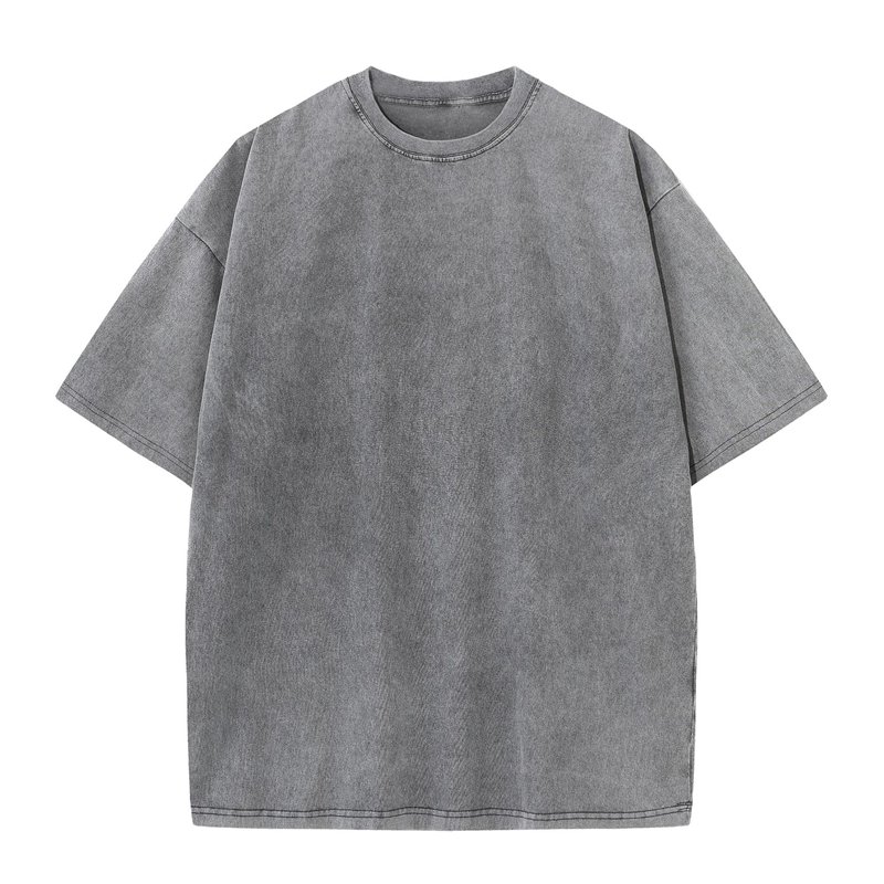 Short sleeve crack print tee shirt vintage acid wash oversized tshirt custom streetwear clothes t shirt for men