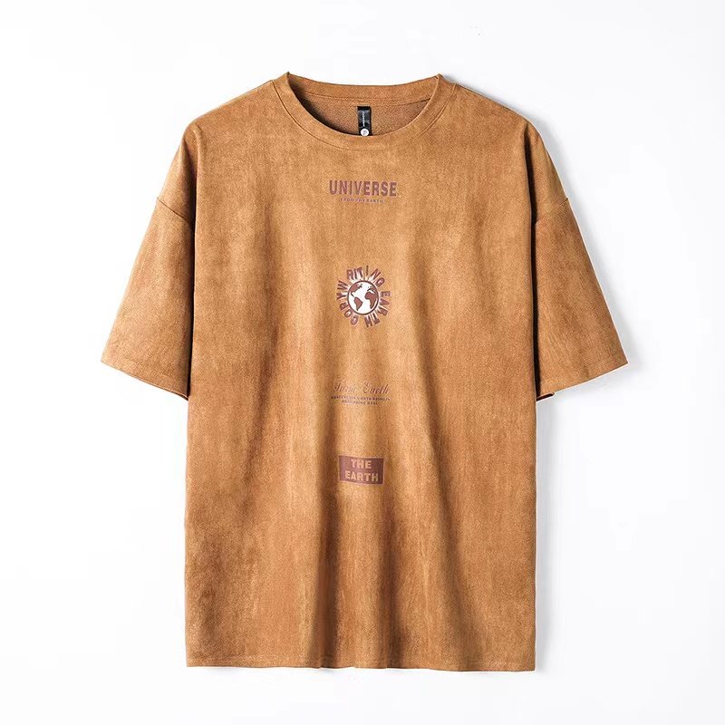 Wholesale American Fashion Loose Short sleeved Men's T-shirts Unisex Summer Men's Half Sleeves Plus Size