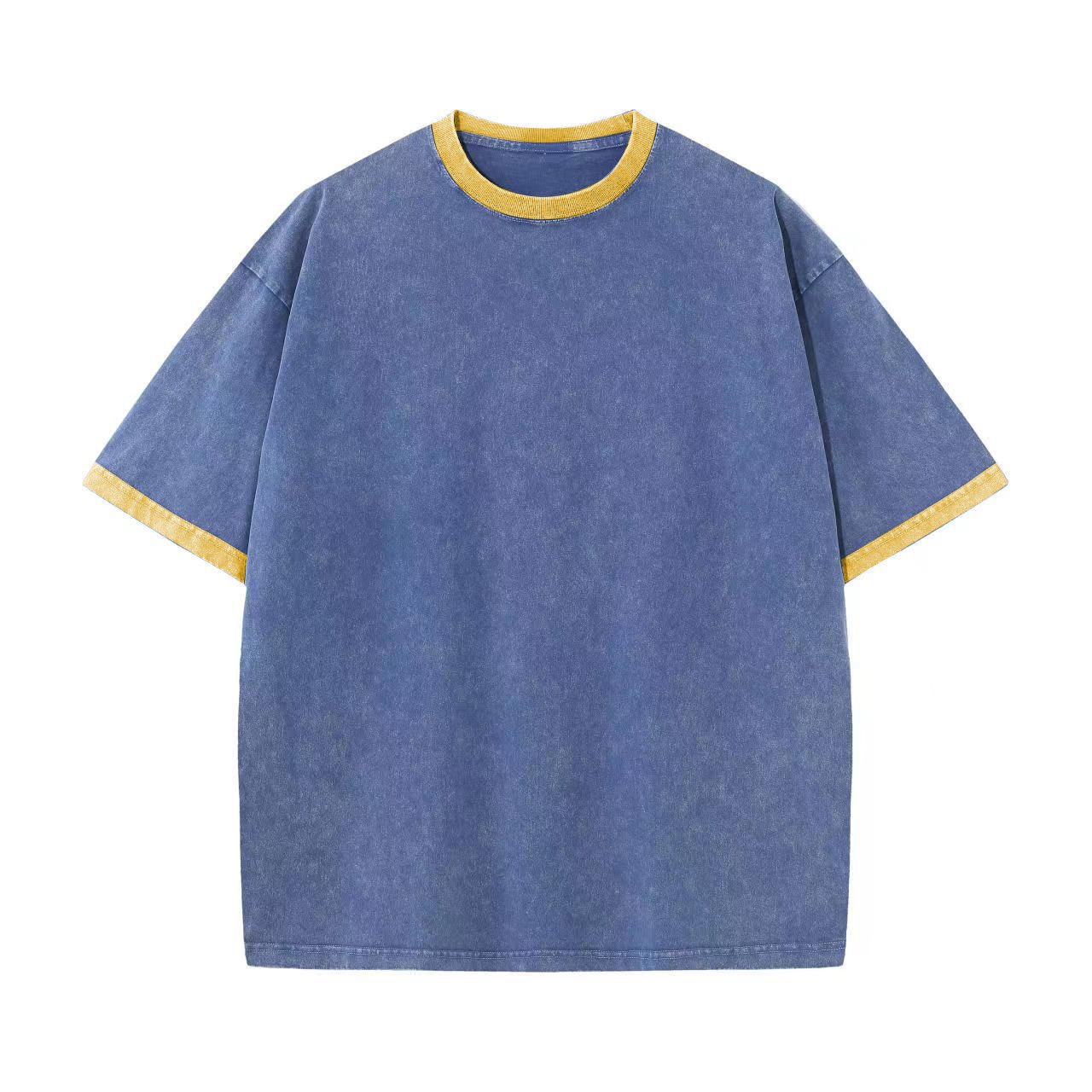 Streetwear Graphic Tees Blank Tshirt Plus Size Men's Clothing Acid Wash Mens Custom Vintage Oversized T Shirts Print Cotton Spot