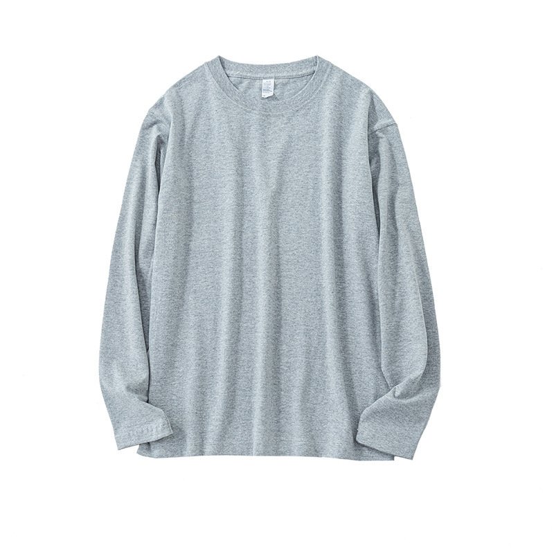 Wholesale Custom Blank Long Sleeve Drop Shoulder Men's T-shirt 100% Cotton Casual Tee Tshirt for Men