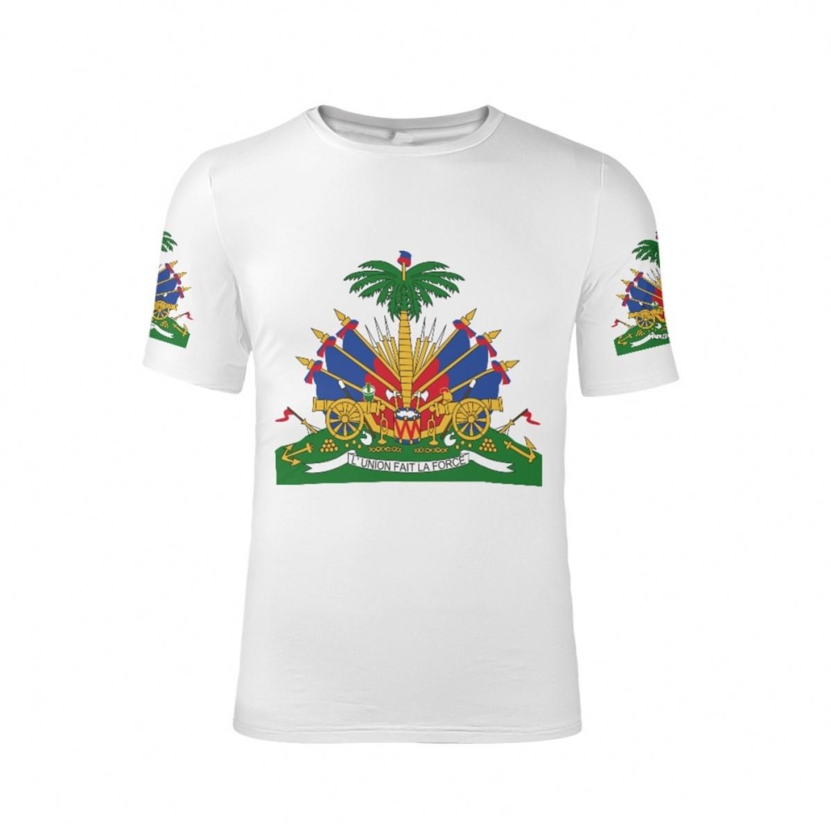 Custom Logo Haiti Flag Tshirts Polyester Fitness Men Tops Haitian Summer Shirts for Men Adults Sports Casual Breathable Tees