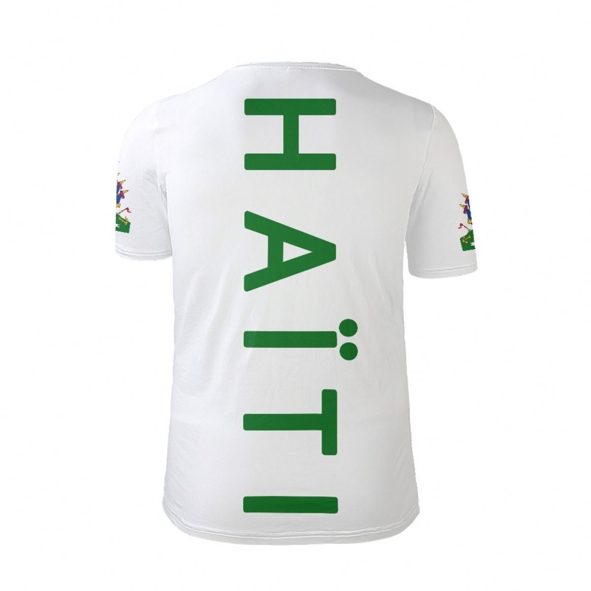 Custom Logo Haiti Flag Tshirts Polyester Fitness Men Tops Haitian Summer Shirts for Men Adults Sports Casual Breathable Tees