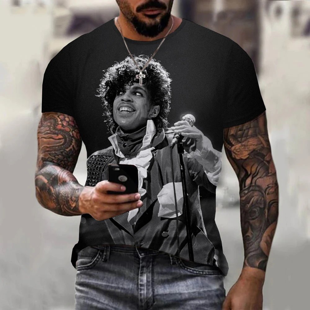 Men's Casual Summer O-Neck T-Shirt Oversized Short Sleeve Jesus Cross Print Fashionable Blank Design Knitted Fabric Clothing