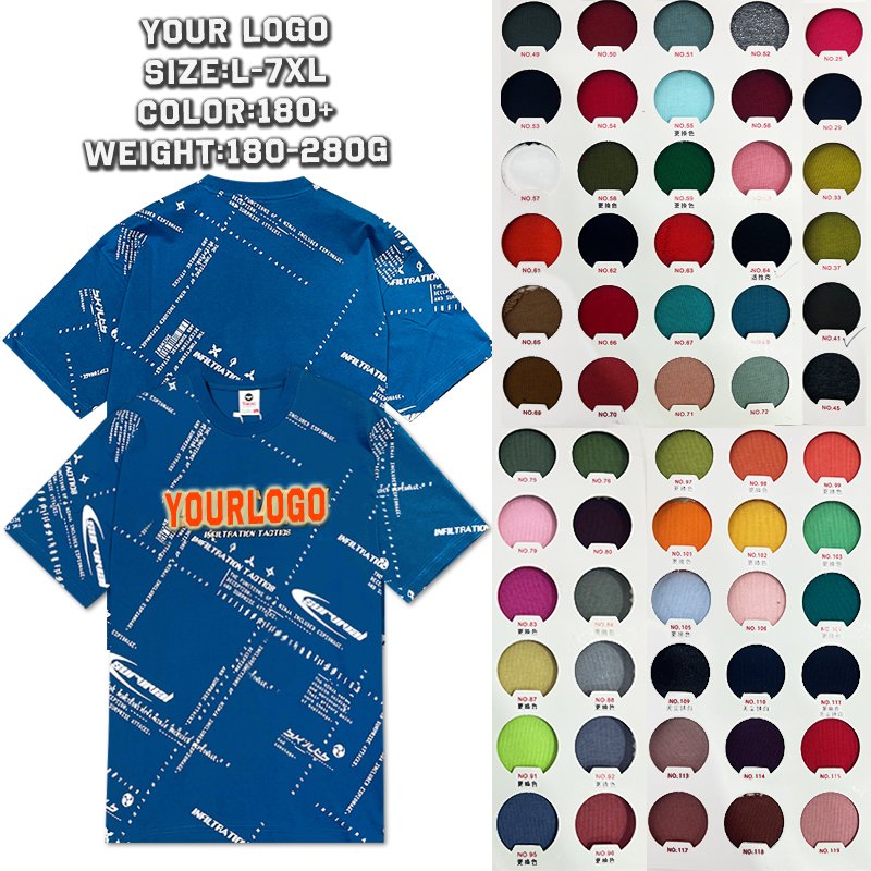 Custom large size High Quality 100% Cotton design logo Men's T-shirts Heavyweight Oversized Tshirt Printing plus size wholesale