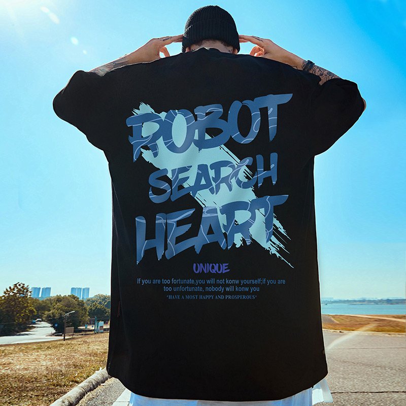 Blank Cotton Street Wear T-Shirt Oversized Drop Shoulder T-Shirt Custom High Quality Printed Heavy Duty Men's T-Shirt