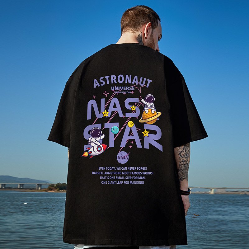 Blank Cotton Street Wear T-Shirt Oversized Drop Shoulder T-Shirt Custom High Quality Printed Heavy Duty Men's T-Shirt