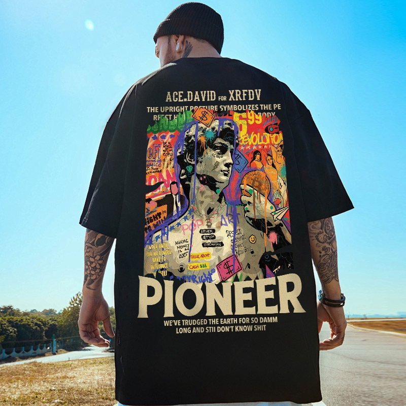 Blank Cotton Street Wear T-Shirt Oversized Drop Shoulder T-Shirt Custom High Quality Printed Heavy Duty Men's T-Shirt
