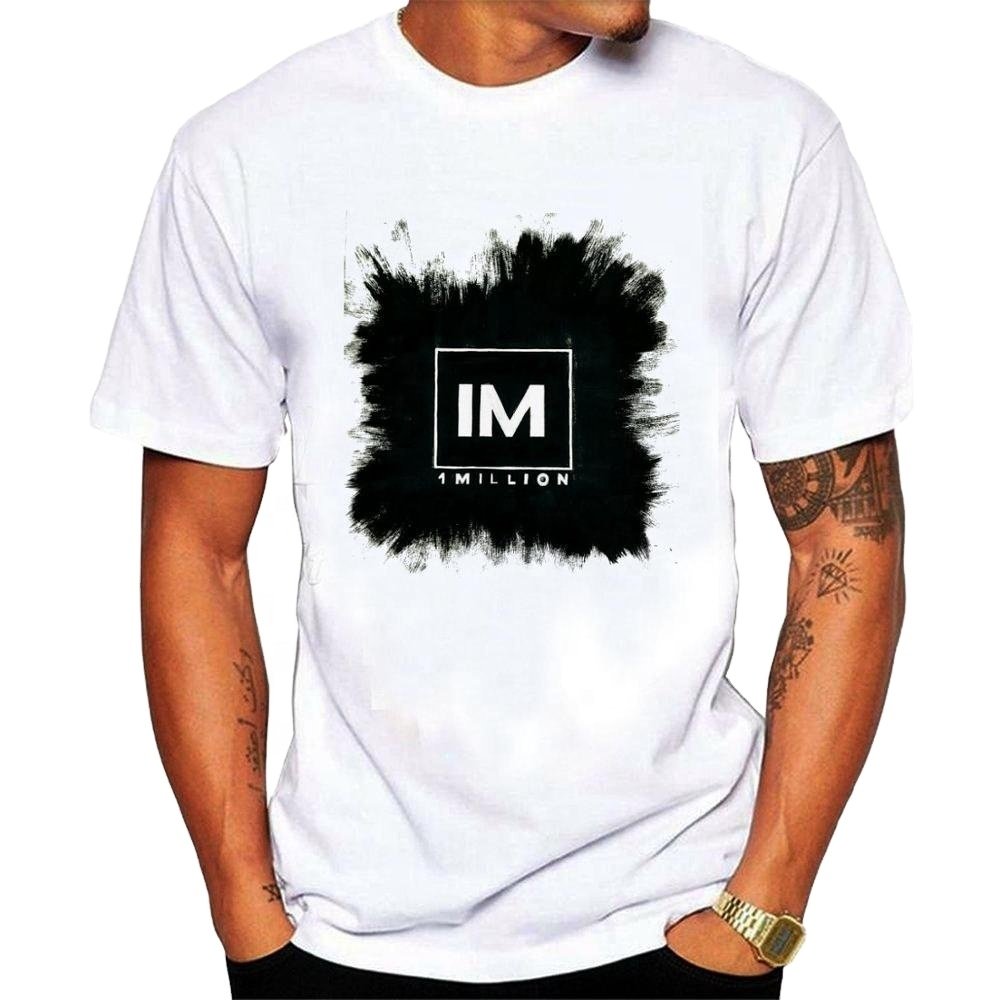 Men's Custom Printed Advertising Cotton Polyester T-Shirt Promotional Cotton Blend Oversized round Collar Campaign Tee Shirt