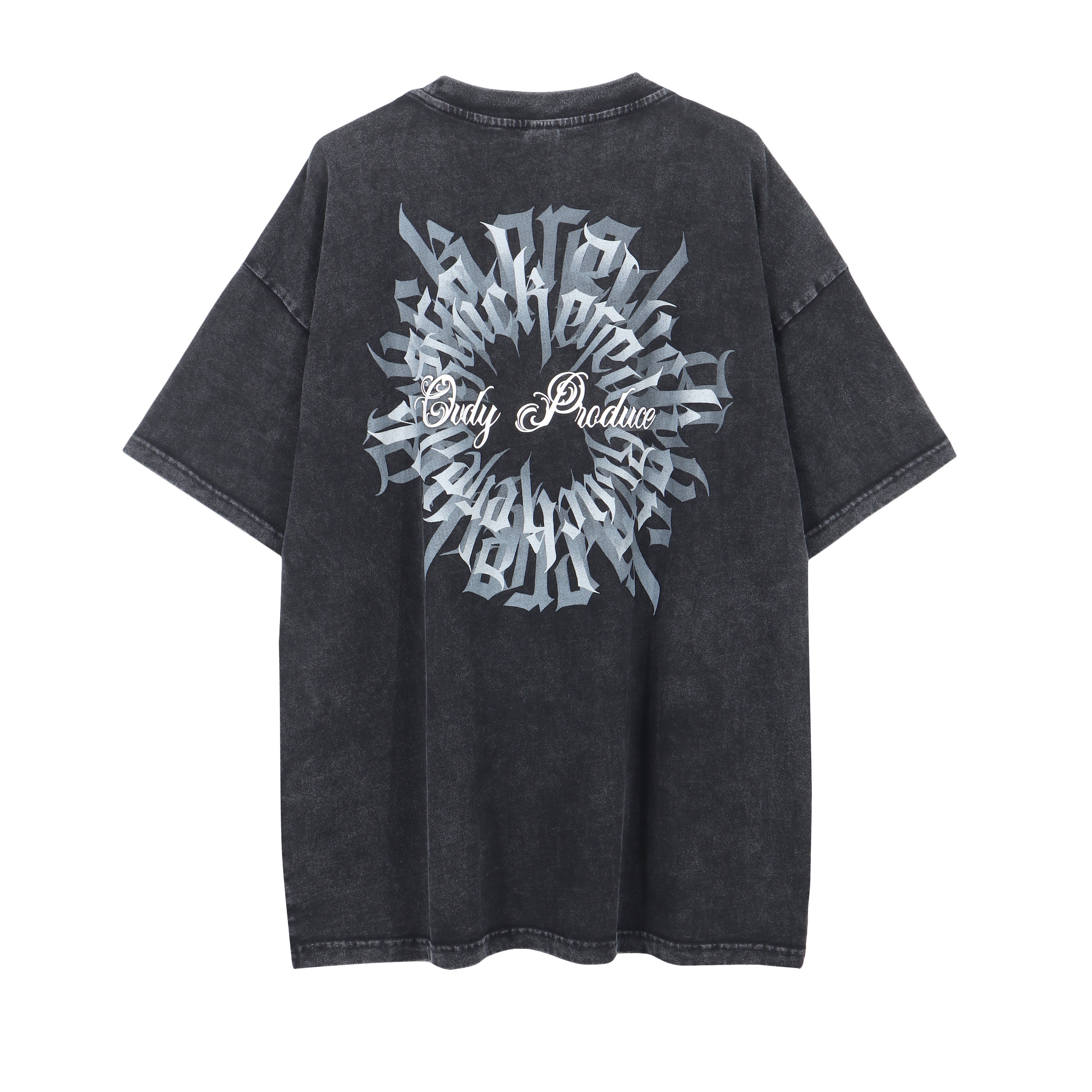Heavy Weight Acid Washed Vintage T Shirt Custom Logo Distressed Heavyweight Blank Oversized Tshirt Cotton For Men's T-shirt