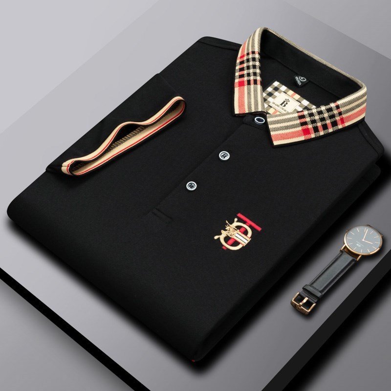 Summer Best-Selling Men's Polo Shirt Lapel Button Solid Color Men's Short-Sleeved Leisure Sports Slim Men's Clothing Shirt