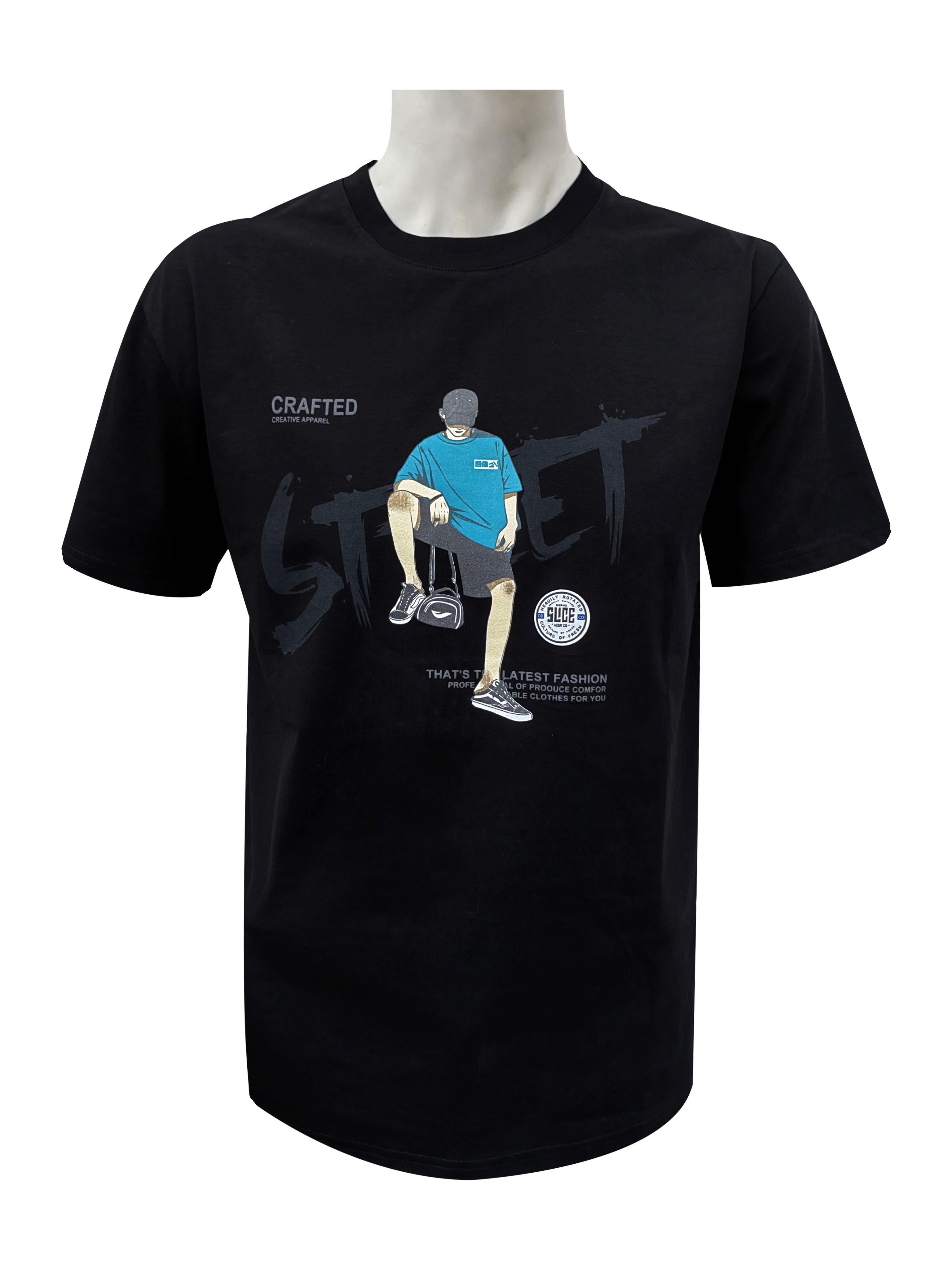 High Quality Plus Size Men's Soft Street Wear Gym Cotton Heavy Weight Short Sleeve Man T Shirt