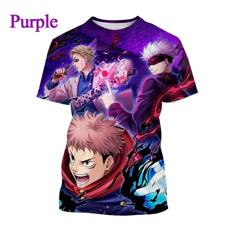 Anime Jujutsu Kaisen 3D Printed Casual Hip Hop Harajuku Short Sleeve T Shirt ops for Men and Women Graphic Shirts