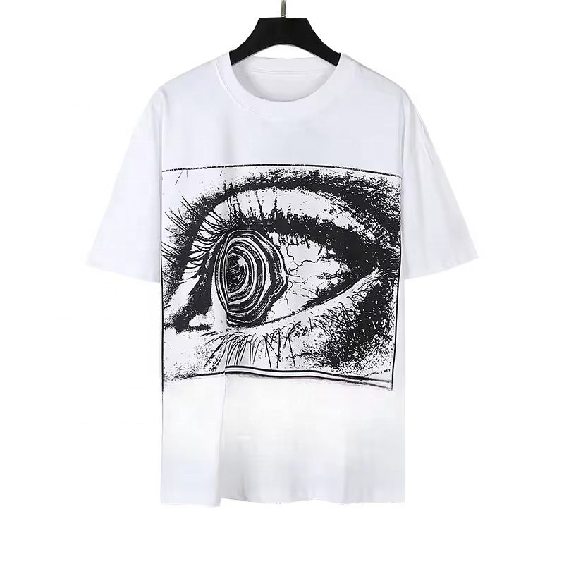 Wholesale Cotton Men's T-Shirt Designer Brand Printed T-Shirt Heavyweight Hell Start 100% Cotton Shirt NFC Scanning T-Shirt