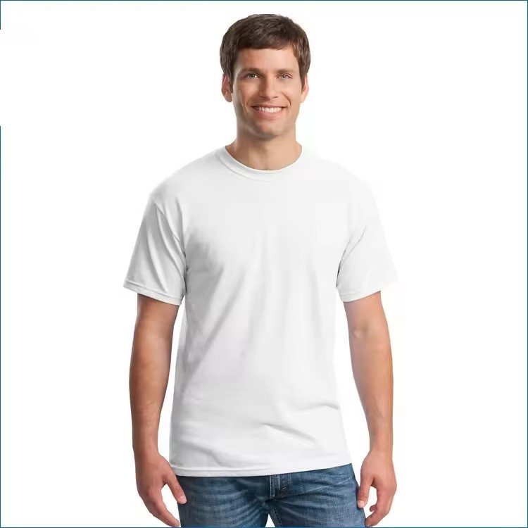 Men's blank T-shirt, classic cotton crew neck T-shirt, moisture wicking T-shirt Customized men's T-shirt