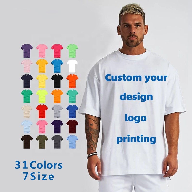 OEM 3D printed puff foam t-shirt men's 100% cotton custom logo heavy T-shirt screen printing