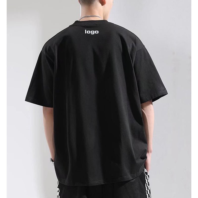 High Quality Heavyweight 100% Cotton Acid Washed Drop Shoulder Plus Size Men's T-shirts