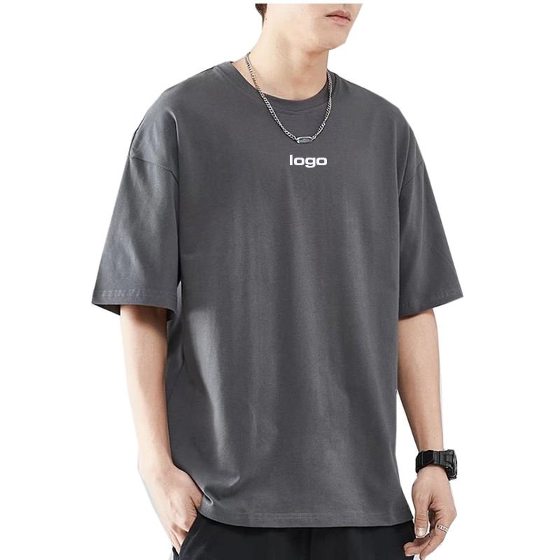 High Quality Heavyweight 100% Cotton Acid Washed Drop Shoulder Plus Size Men's T-shirts