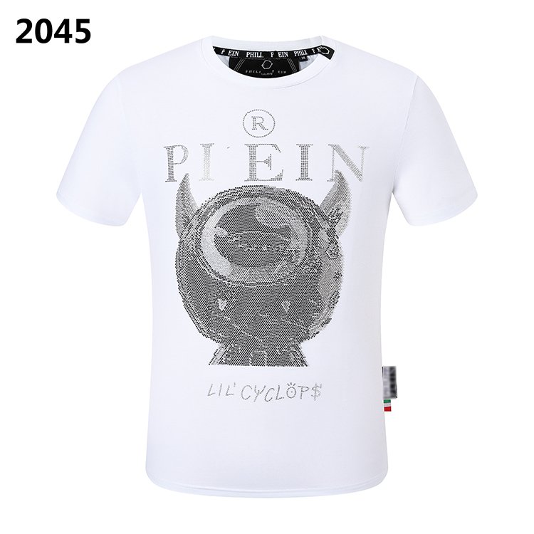 Summer breathable fashion skull iron diamond temperament cotton top PLEIN men's crew neck T-shirt