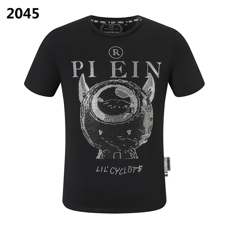Summer breathable fashion skull iron diamond temperament cotton top PLEIN men's crew neck T-shirt
