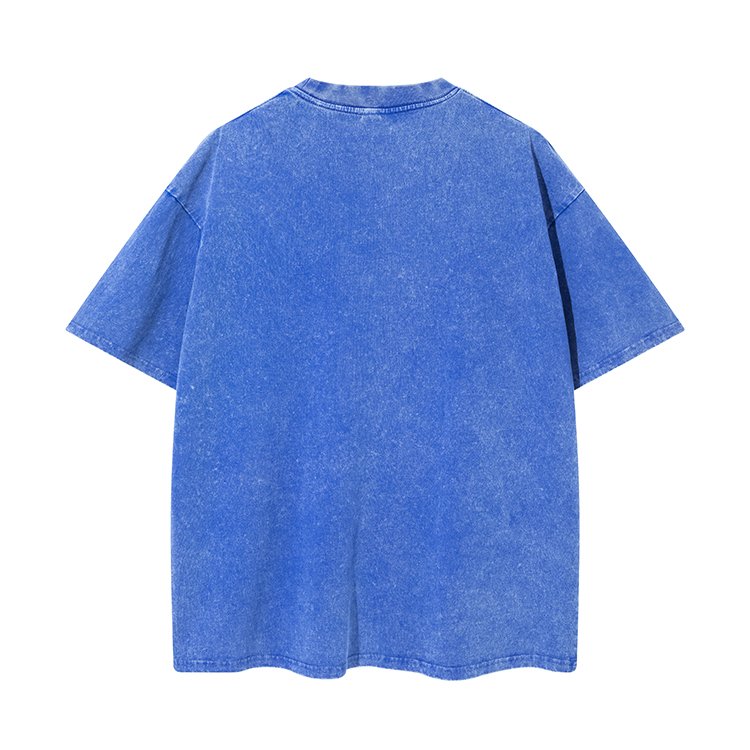 260 GSM High Quality Men's 100% Cotton Off Shoulder Oversized Zero Shrinkage Style Acid Washed Distressed Vintage Style T-shirt