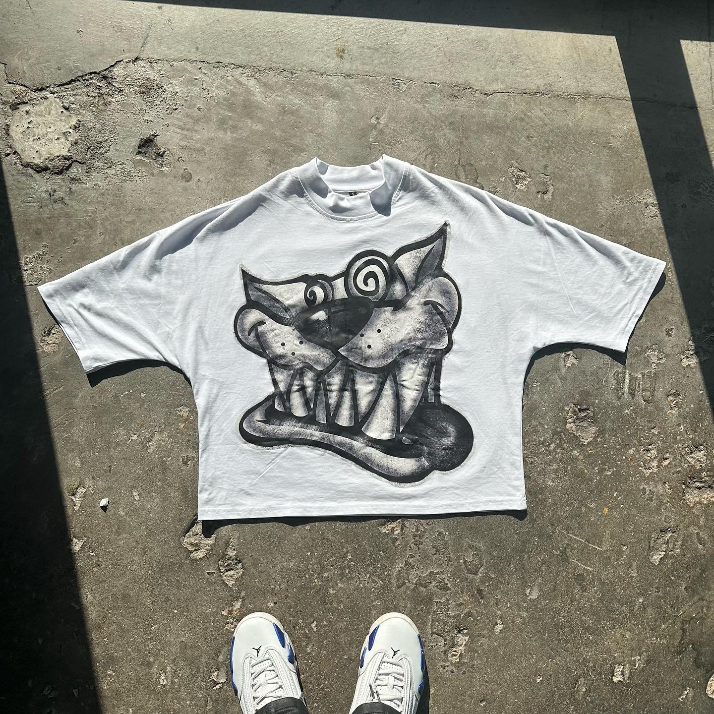 custom high quality 100%cotton boxy fit cropped streetwear distressed oversized heavyweight digital screen print men's t-shirts