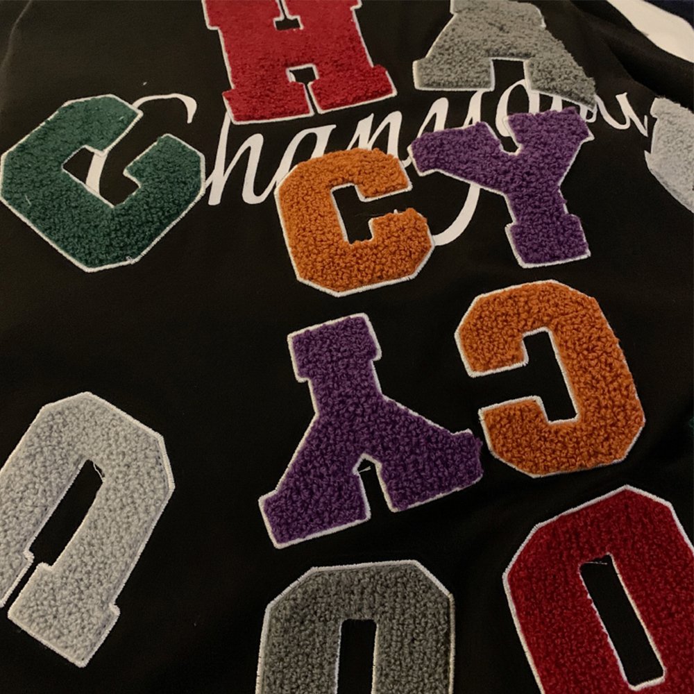 High quality t shirt designer heavy cotton chenille embroidery t shirt hip hop drop shoulder t-shirts plus size men's t-shirts