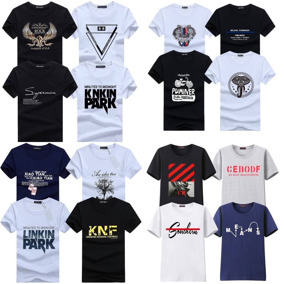 Factory direct short sleeve round neck shirt men's T-shirt 100% cotton round neck T-shirt
