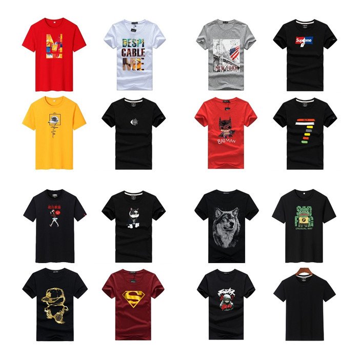 Factory direct short sleeve round neck shirt men's T-shirt 100% cotton round neck T-shirt