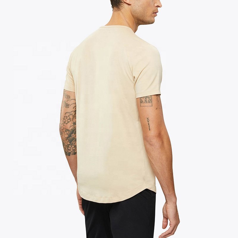 High Quality 62% Polyester 33% Cotton 5% Spandex Custom Logo T Shirt For Men Blank Crewneck Slim T Shirt Printing Men's T-shirt