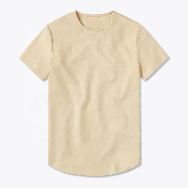 High Quality 62% Polyester 33% Cotton 5% Spandex Custom Logo T Shirt For Men Blank Crewneck Slim T Shirt Printing Men's T-shirt