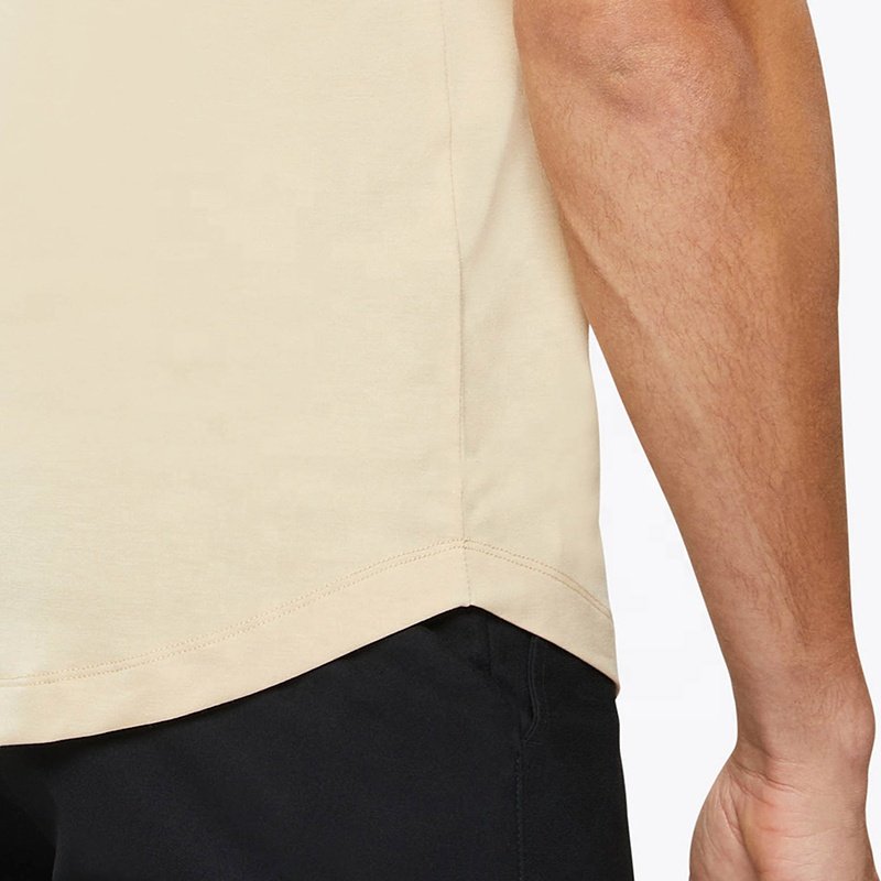 High Quality 62% Polyester 33% Cotton 5% Spandex Custom Logo T Shirt For Men Blank Crewneck Slim T Shirt Printing Men's T-shirt
