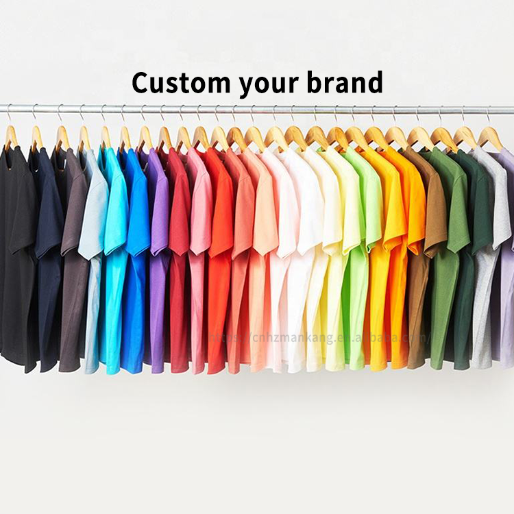 Clothing Manufacturers Custom Logo Tshirts Garment Plain Cotton Embroidery Men's T-shirt Screen Puff Printing T shirt for men