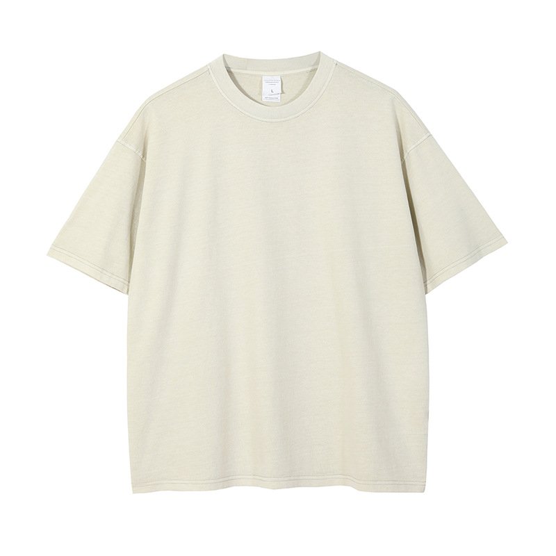 MT2314 Wholesales Custom High Quality 250g 100% Cotton Distressed Tshirt Washed Men's T-Shirts
