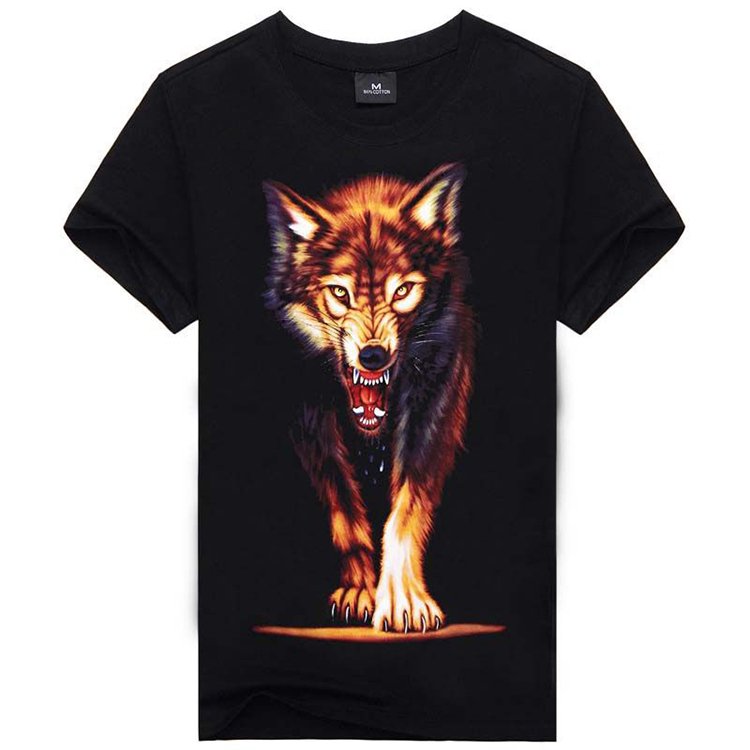 Hot Sales Rock Style Skull Print Fashion Clothing Cotton Short Sleeve Plus Size T-Shirts Men Fashionable