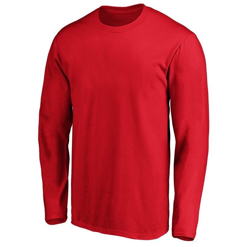 US size 2023 customized 95% Cotton 5%Spandex 170g custom logo t shirt Long sleeve plus size men's t-shirts