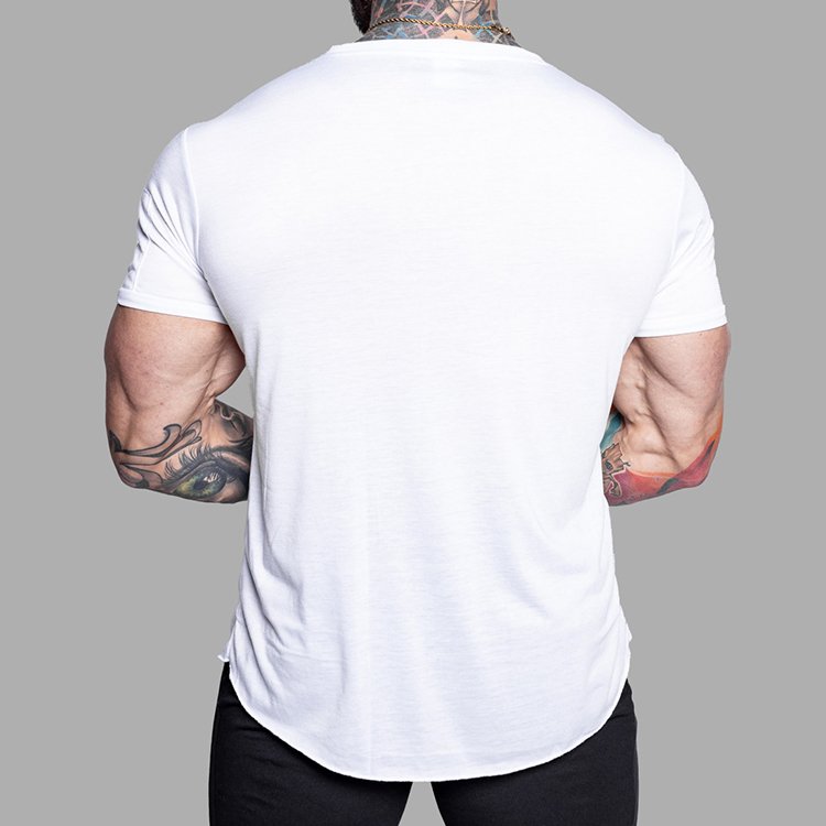 Wholesale custom men's fast drying breathable fitness T-shirt Soft fabric sports T-shirt loose sports design