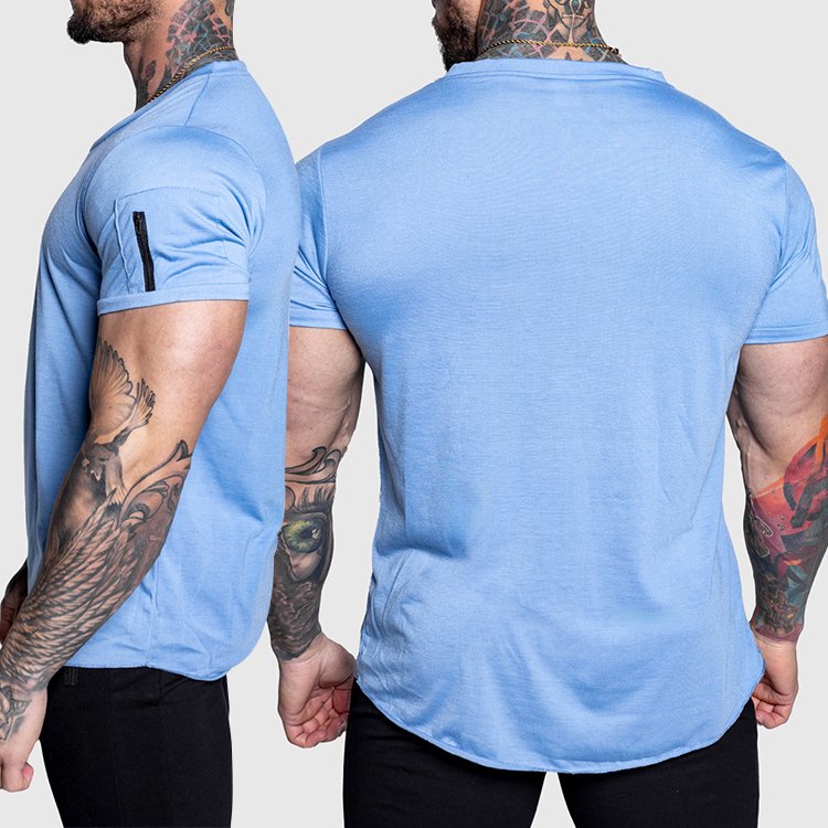 Wholesale custom men's fast drying breathable fitness T-shirt Soft fabric sports T-shirt loose sports design