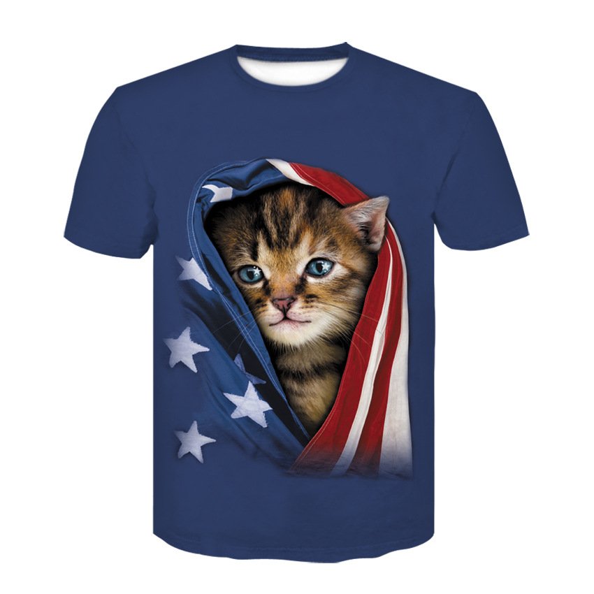Wholesale Blank Oversized Sublimation Animal Printed Tshirts 100% Cotton Custom Logo plus size men's t-shirts