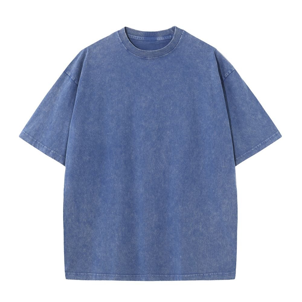 100% Cotton Vintage Style O-Neck 270g Fabric Weight for Casual Fashion in Autumn Men's Retro Batik T-Shirt