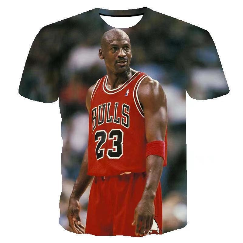 Chicago 23 men's t-shirt 3D printing T-shirt Men's and women's sports fitness jerseys plus-size MJ custom T-shirt