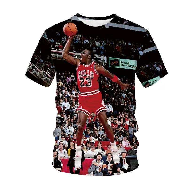 Chicago 23 men's t-shirt 3D printing T-shirt Men's and women's sports fitness jerseys plus-size MJ custom T-shirt