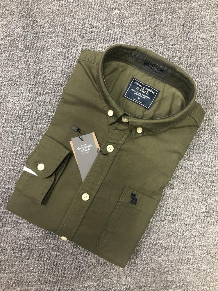 Autumn and winter men's long sleeve shirt deer cotton thick Oxford spinning youth business casual men's long sleeve shirt