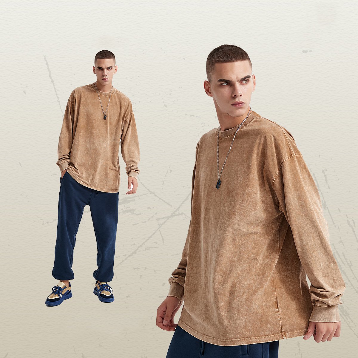 High Quality 100% Cotton Acid Washing Blank Men's T-shirts Heavyweight Oversized Tshirt Printing Custom T Shirt For Man