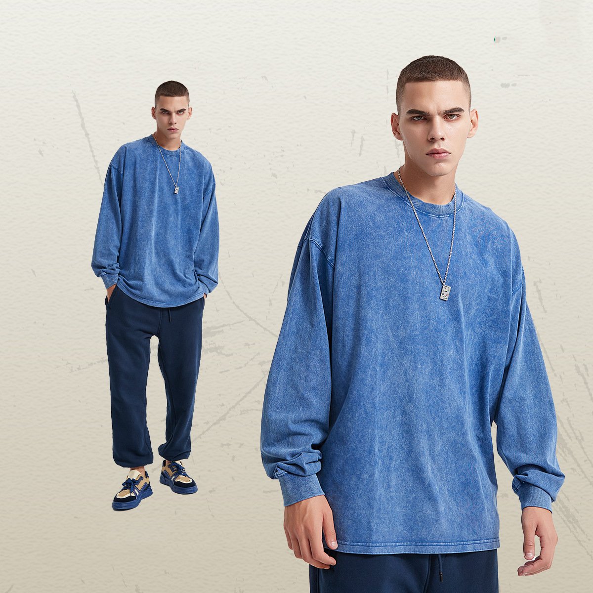 High Quality 100% Cotton Acid Washing Blank Men's T-shirts Heavyweight Oversized Tshirt Printing Custom T Shirt For Man