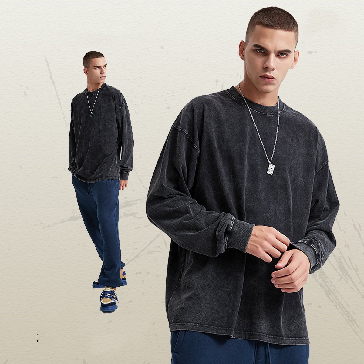 High Quality 100% Cotton Acid Washing Blank Men's T-shirts Heavyweight Oversized Tshirt Printing Custom T Shirt For Man