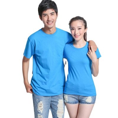 Cheap 50% cotton 50% polyester unisex Tee Shirt Custom Logo men's plain blank t shirt Wholesale