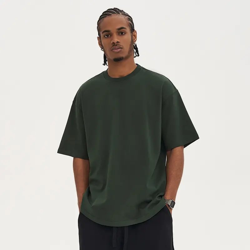 Oversized Luxury Wholesale Customized Plain Fashion Casual T Shirt Drop Shoulder Blank Plain T Shirt Men's T-Shirts