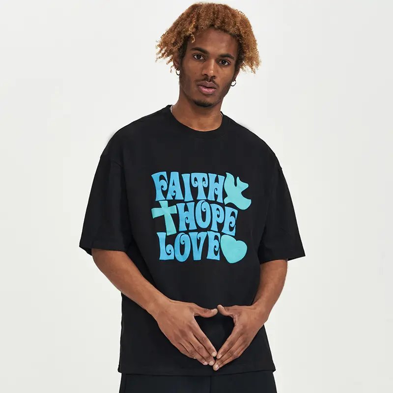 Oversized Luxury Wholesale Customized Plain Fashion Casual T Shirt Drop Shoulder Blank Plain T Shirt Men's T-Shirts